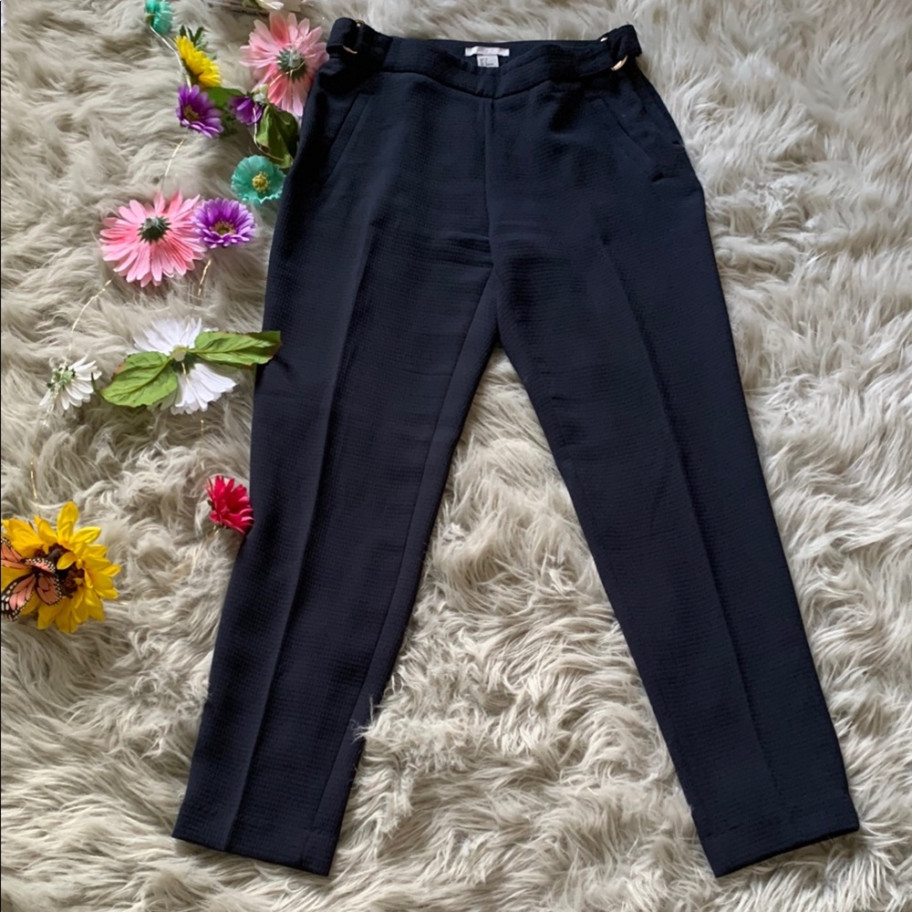 H&M Charcoal Textured Pants